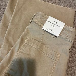 Zara the marine straight jeans in stone grey size 4